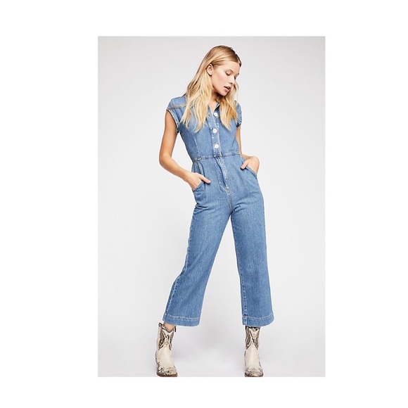 Free People Pants - Free People
Women's Blue Unchained Melody Jumpsuit
